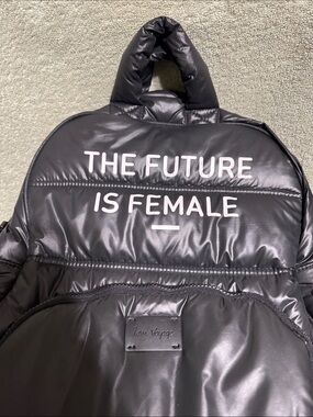 Black Puffer Tote – "The Future Is Female"